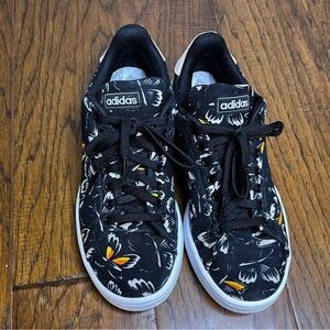 Adidas x Farm Rio Advantage Black Butterfly Low Top Sneakers Size 7.5